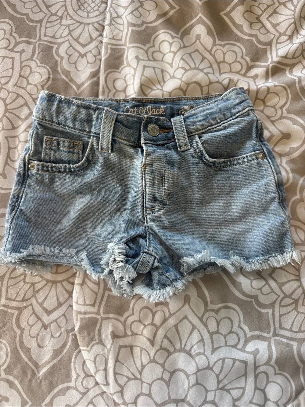 Cat & Jack Light Wash Distressed Denim Shorts